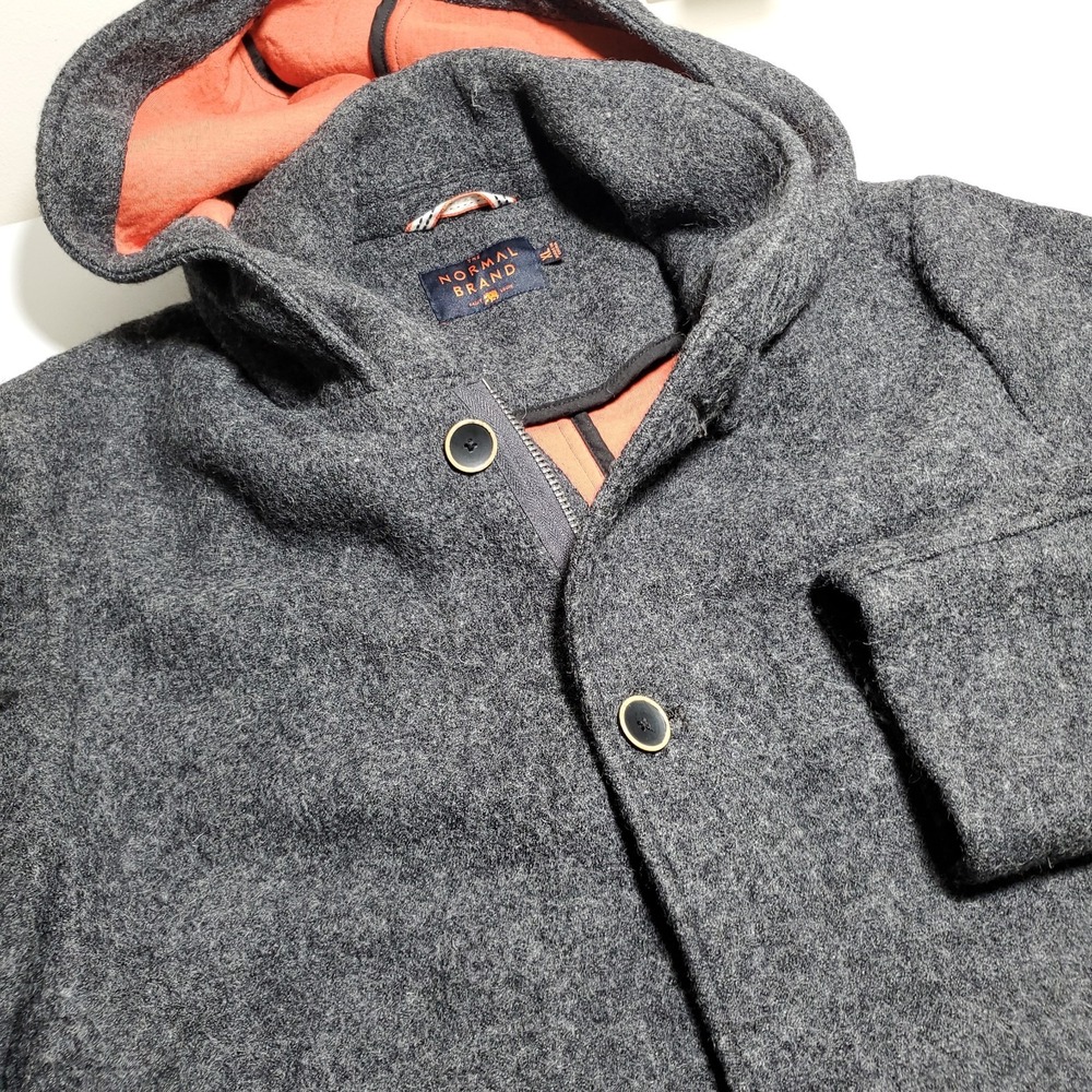 Normal Brand Balboa City Peacoat Mens XL Gray Zip Hooded